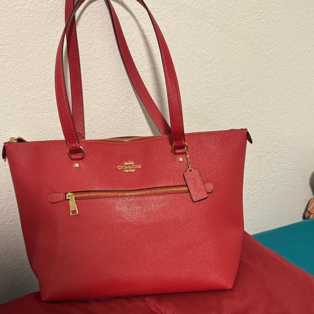 Coach Vibrant Red Tote Bag